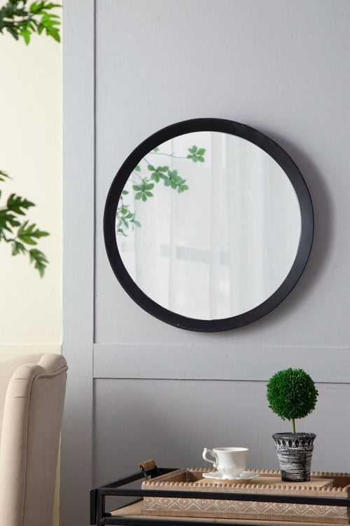 Solid Mango Wood Frame Wall Mirror, Available in 2 Colors Jansha Store