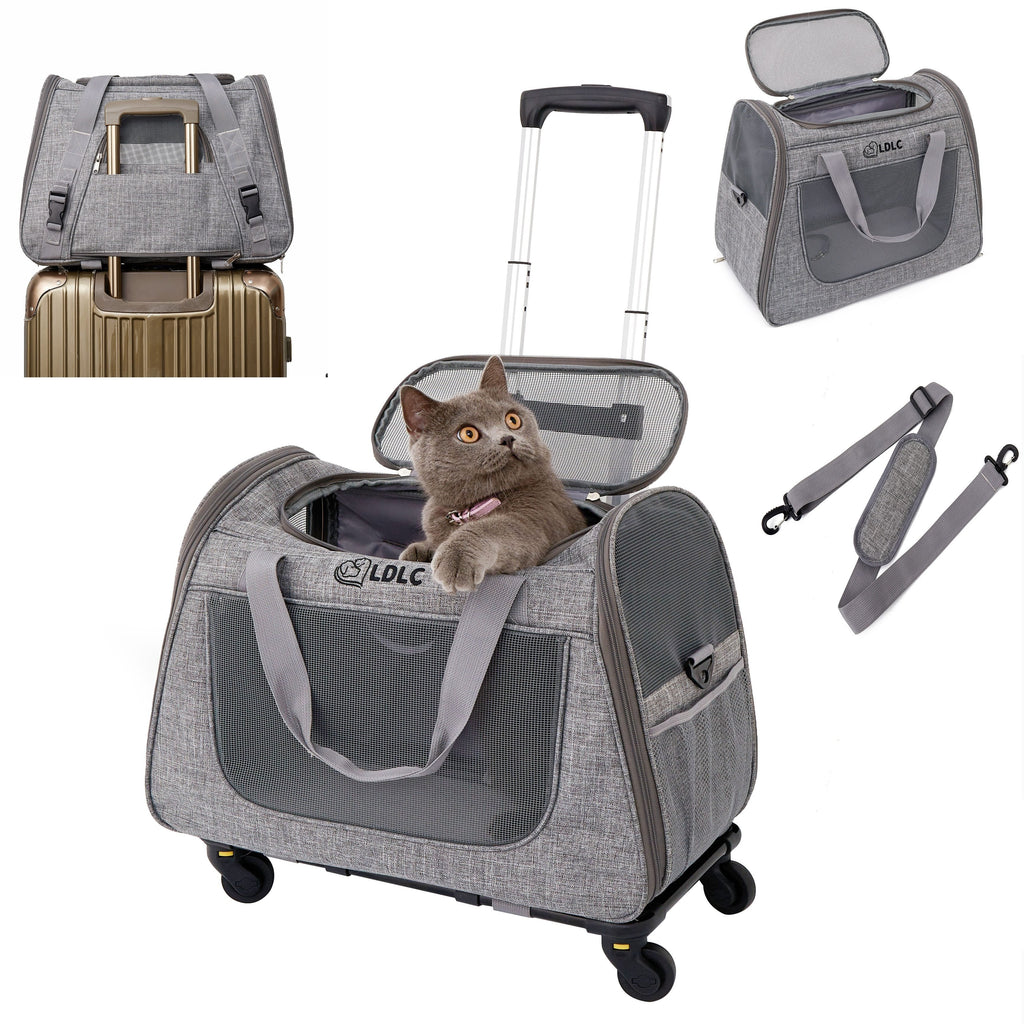Pet Rolling Carrier with Detachable Wheels LPT