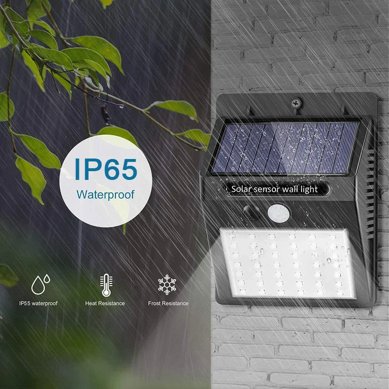 Solar-Powered Outdoor Motion Sensor LED Wall Light-1