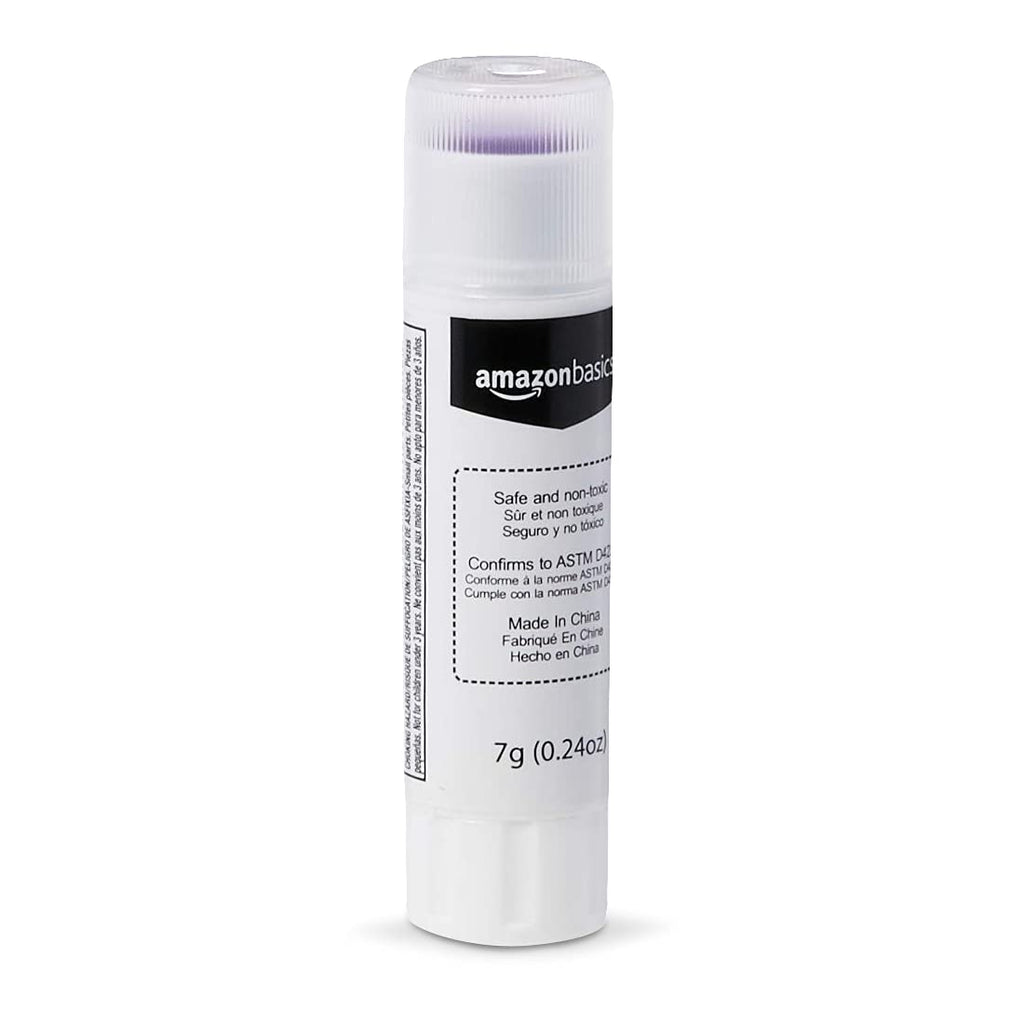 Amazon Basics Purple Washable School Glue Sticks for Classroom Supplies and Crafting, Dries Clear, 0.24-oz Stick, 30-Pack Jansha Store