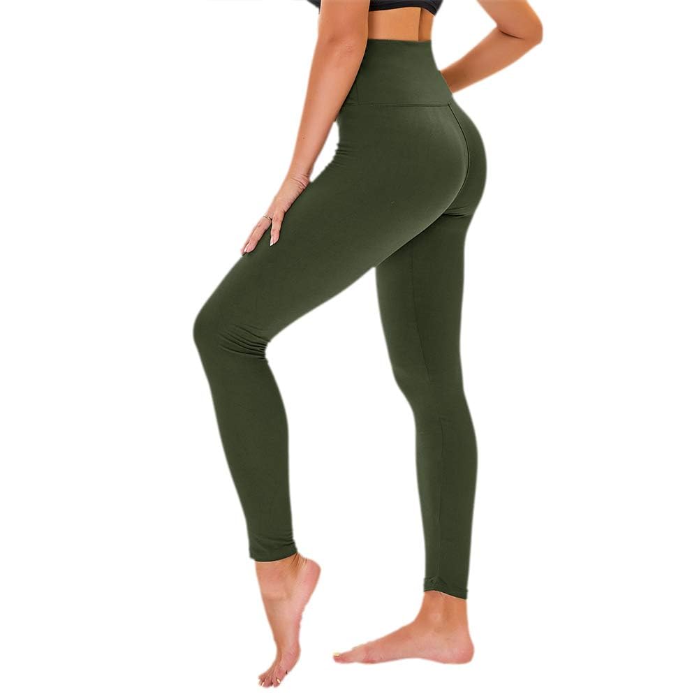 TNNZEET High Waisted Leggings for Women - No See Through Tummy Control Cycling Workout Yoga Pants with Pockets Reg & Plus Jansha Store