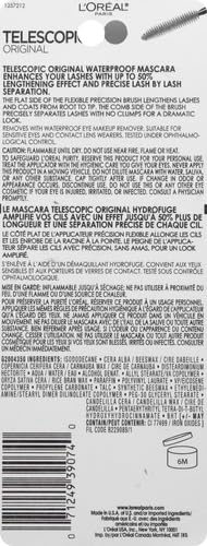 L’Oreal Paris Original Telescopic Mascara, Lengthening, Blackest Black Jansha Store