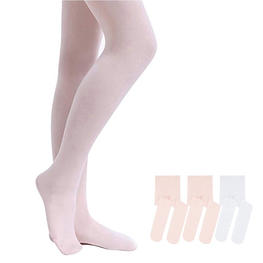 Stelle Girls' Footed Ballet Tights for Dance Class Toddler Kids 2T-15Y Jansha Store