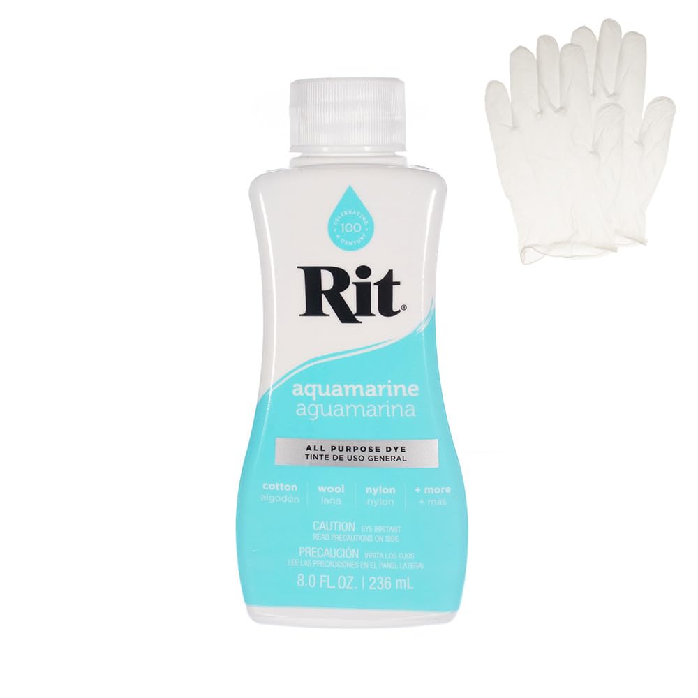 Rit Dye – Liquid Fabric Dye for Crafting, Clothing, and Décor – 8 oz. Bottle – Cherry Red (Gloves Included) Jansha Store