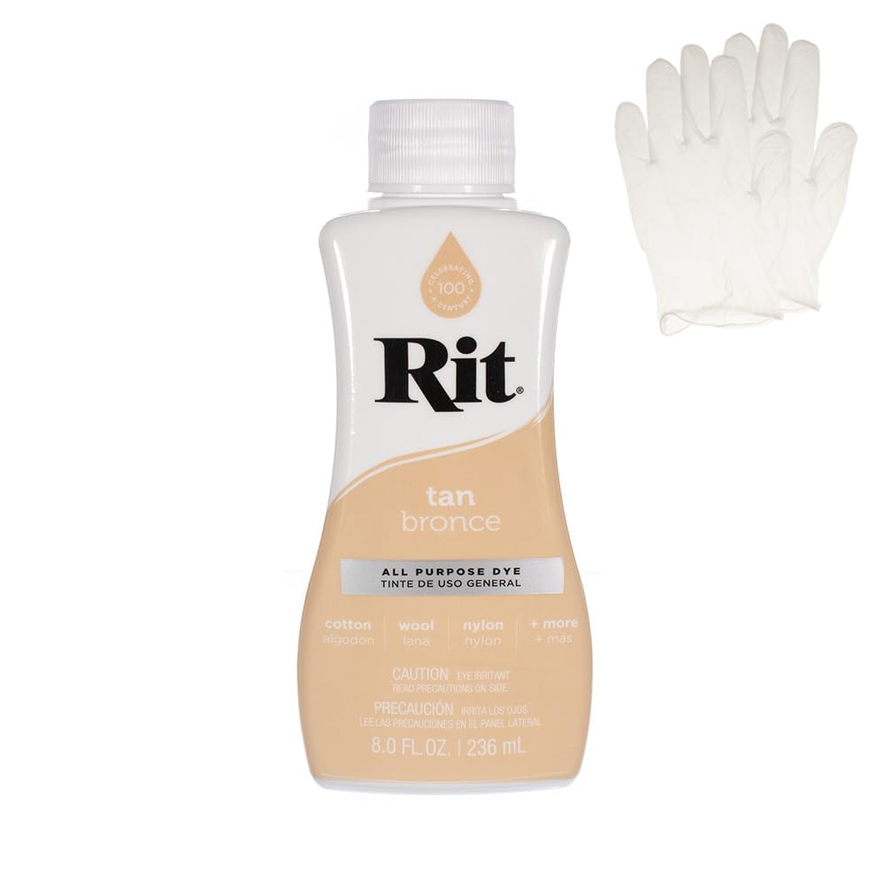 Rit Dye – Liquid Fabric Dye for Crafting, Clothing, and Décor – 8 oz. Bottle – Cherry Red (Gloves Included) Jansha Store