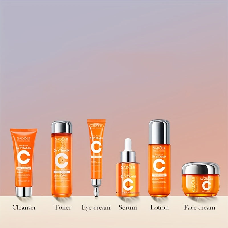 Vitamin C Hydrating Facial Skincare Set (5-in-1) LPT