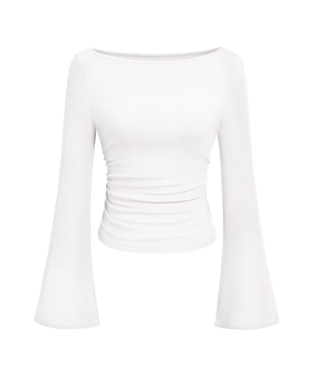 PRETTYGARDEN Womens Bell Long Sleeve Ribbed Knit Tops Jansha Store