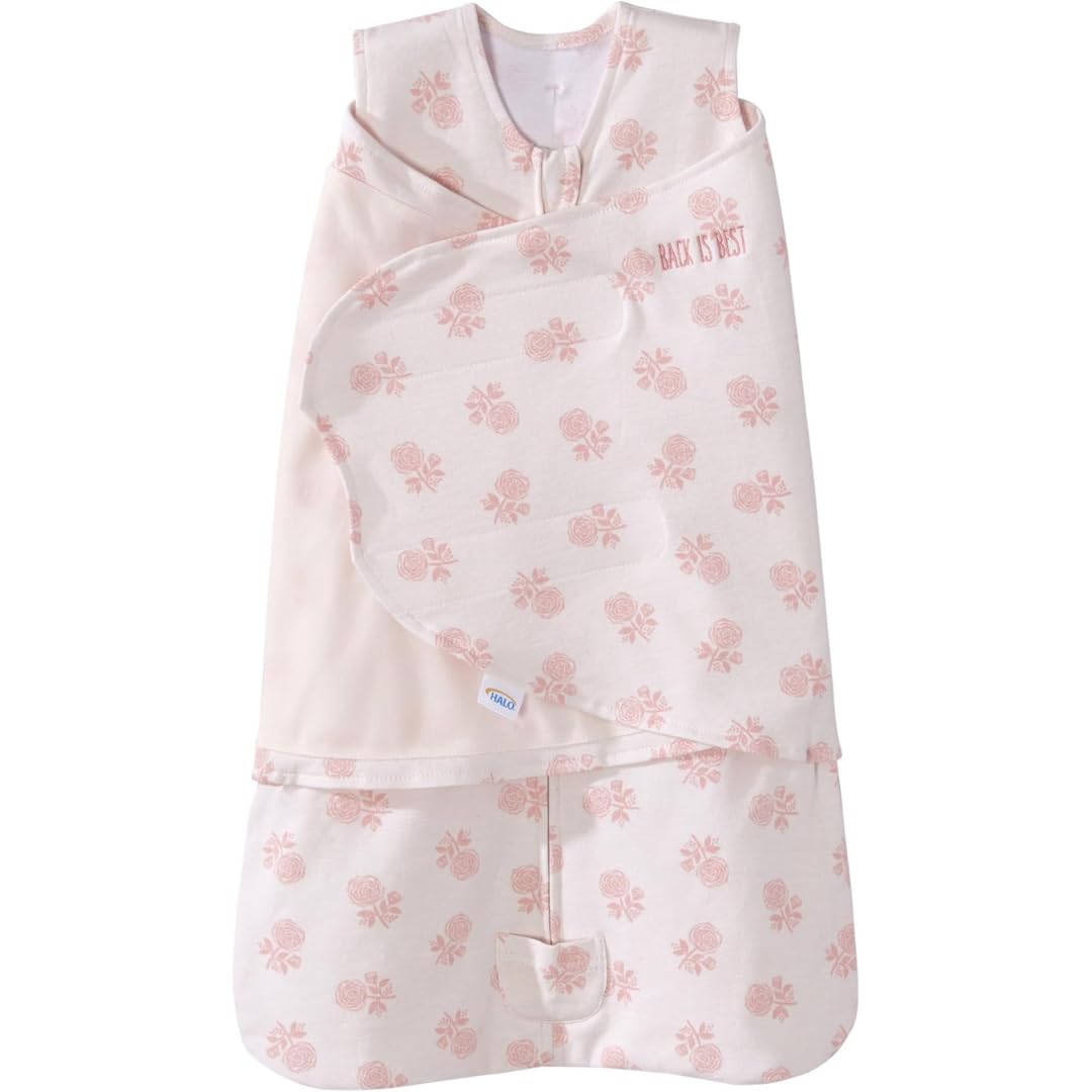 HALO SleepSack Swaddle | Cotton | 1.5 TOG | 6-12 lbs |Floral Stripe Jansha Store