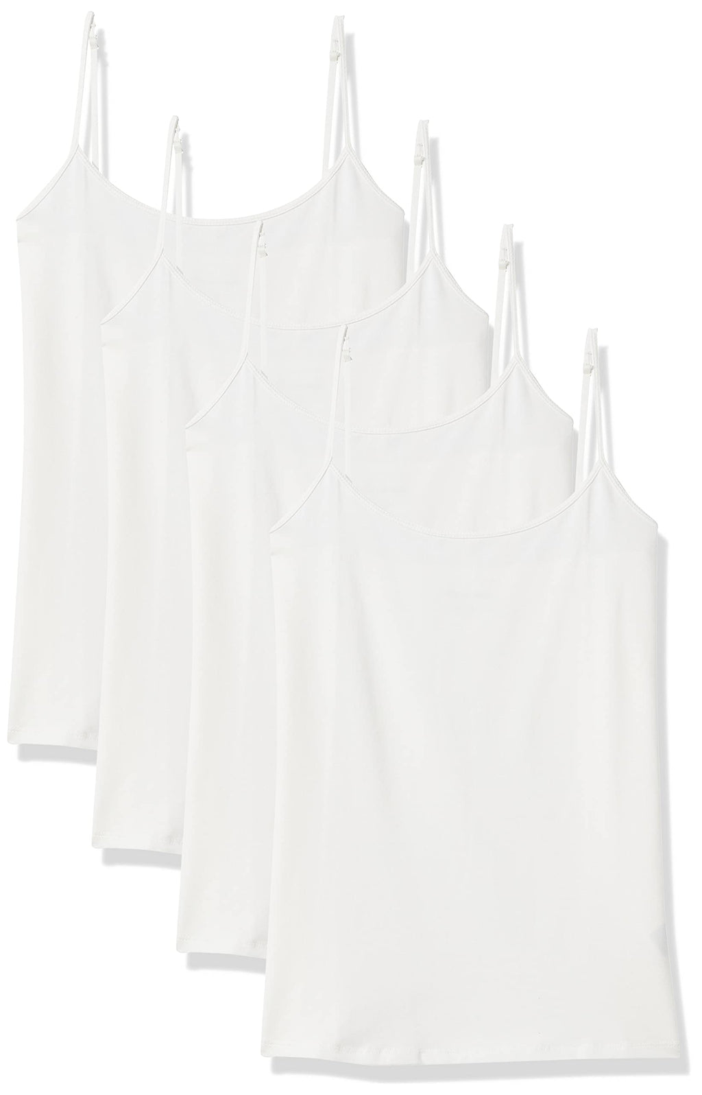 Amazon Essentials Women's Slim-Fit Camisole for Layering and Everyday Wear, Pack of 4 Jansha Store