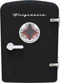 Frigidaire Retro 9-Can Mini Personal Fridge Portable Cooler, 11.8" D x 7.1" W x 10.1" H, Black Jansha Store