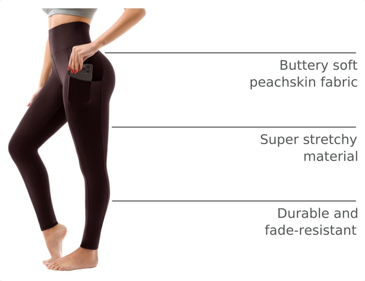 SINOPHANT High Waisted Leggings Women with Pockets Jansha Store