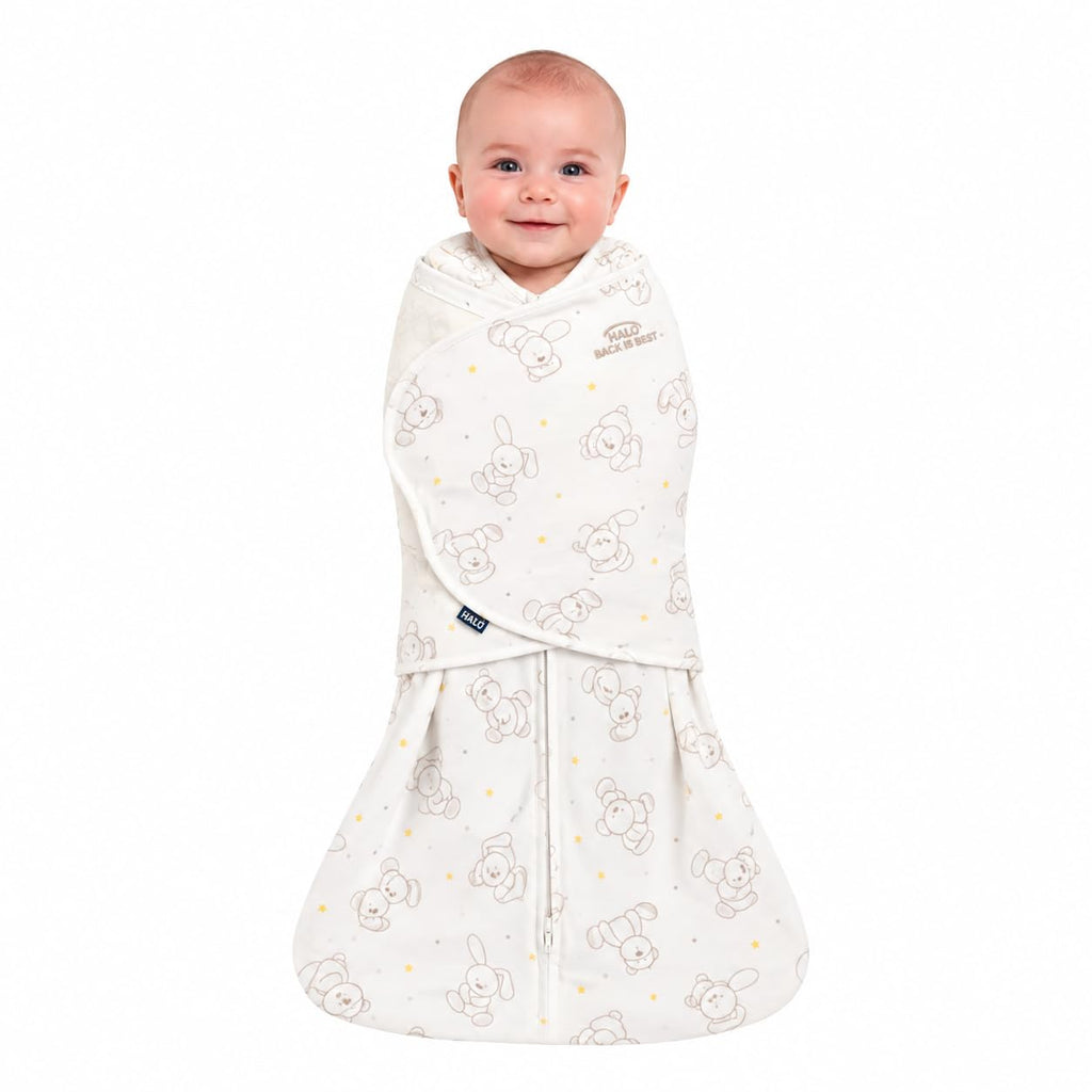 HALO SleepSack Swaddle | Cotton | 1.5 TOG | 6-12 lbs |Floral Stripe Jansha Store