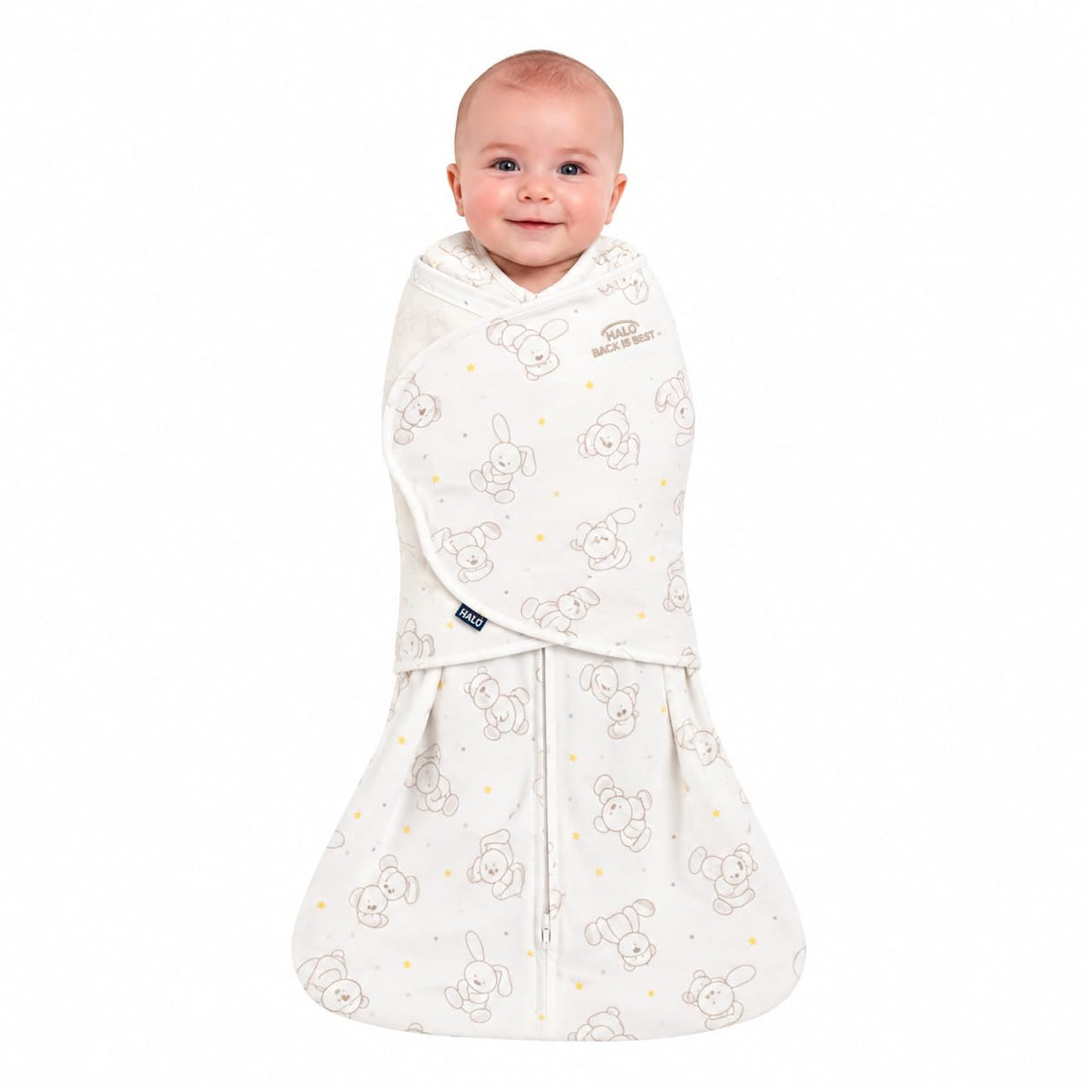 HALO SleepSack Swaddle | Cotton | 1.5 TOG | 6-12 lbs |Floral Stripe Jansha Store