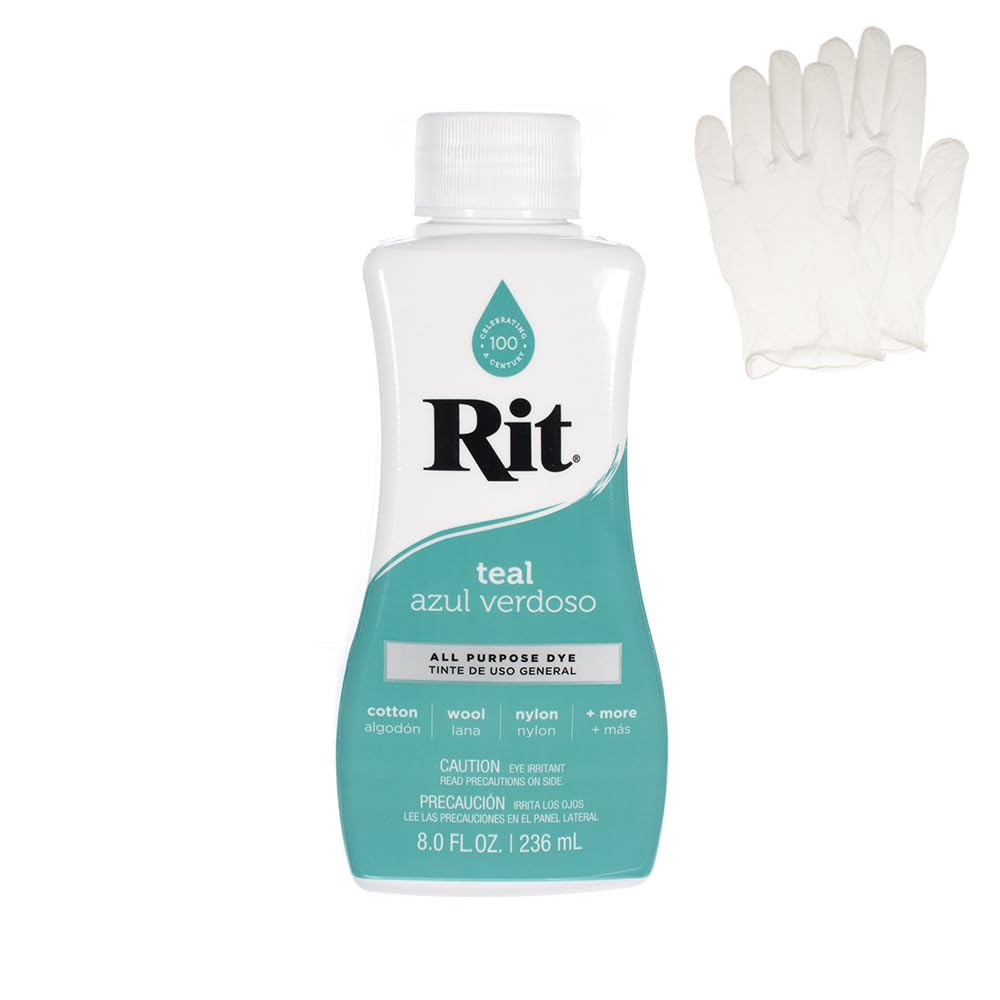 Rit Dye – Liquid Fabric Dye for Crafting, Clothing, and Décor – 8 oz. Bottle – Cherry Red (Gloves Included) Jansha Store