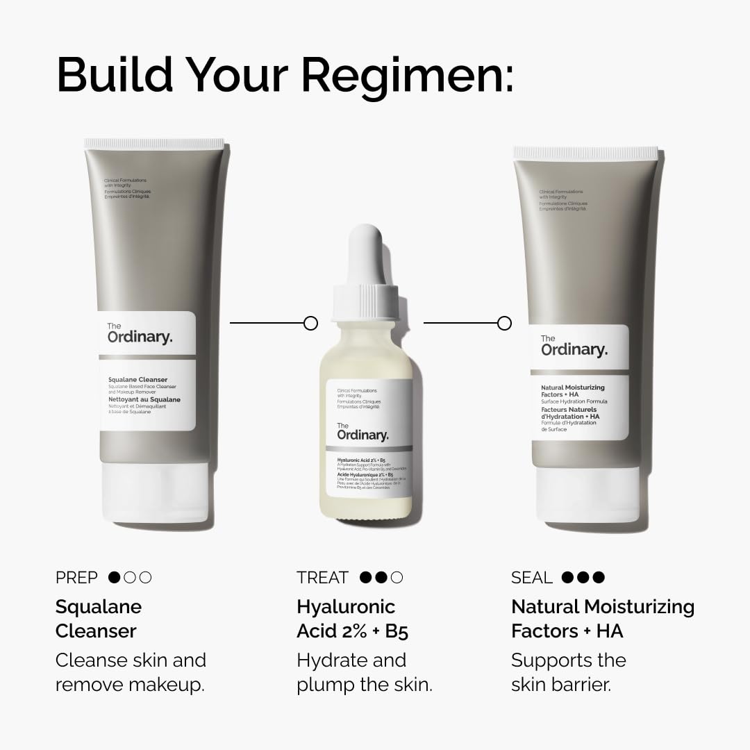The Ordinary Hyaluronic Acid 2% + B5 (with Ceramides), Multi-Depth Hydration Serum for Plumper, Smoother Skin Jansha Store
