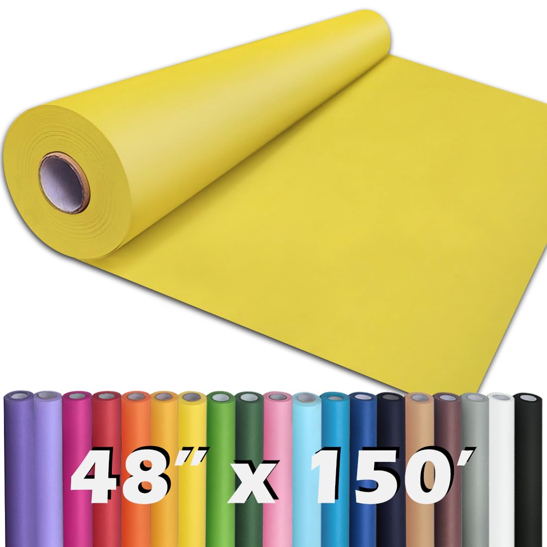 PerkHomy Brown Kraft Paper Roll 17.5" x 1,200" (100') for Gift Wrapping Bulletin Board Craft Art Bouquet Flower Packing Valentines Easel Moving Shipping Floor Poster Covering Table 70GSM 50LB Jansha Store