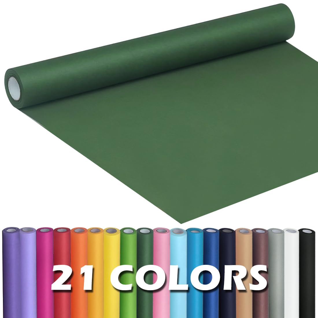 PerkHomy Brown Kraft Paper Roll 17.5" x 1,200" (100') for Gift Wrapping Bulletin Board Craft Art Bouquet Flower Packing Valentines Easel Moving Shipping Floor Poster Covering Table 70GSM 50LB Jansha Store