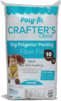 Poly-Fil Crafter's Choice Fiber Fill Stuffing, White, 10 Ounce, 1 Count Jansha Store