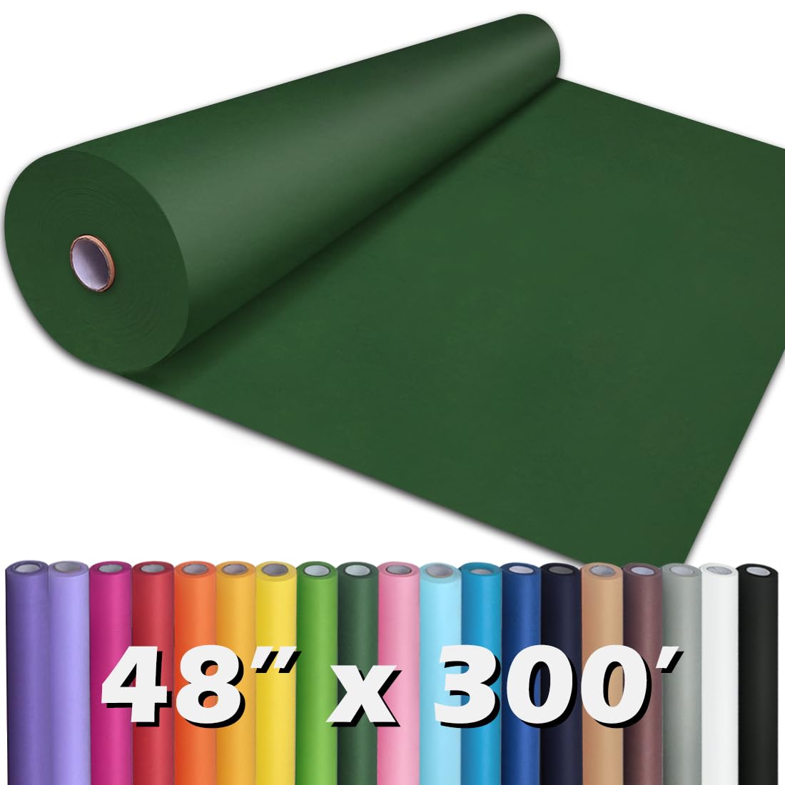 PerkHomy Brown Kraft Paper Roll 17.5" x 1,200" (100') for Gift Wrapping Bulletin Board Craft Art Bouquet Flower Packing Valentines Easel Moving Shipping Floor Poster Covering Table 70GSM 50LB Jansha Store