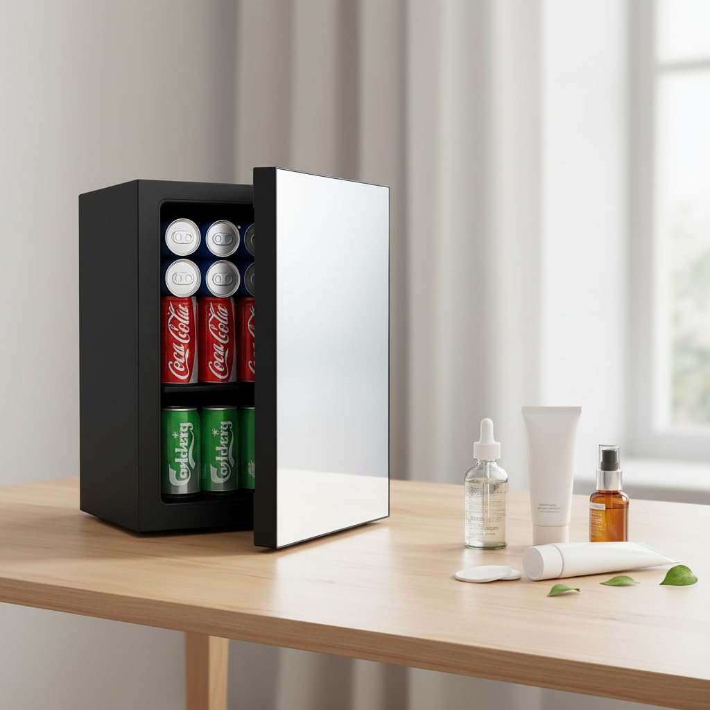 DOGHLY 1.7 Cu.ft Mini Fridge Glass Door, 72 Cans Beverage Refrigerator Jansha Store