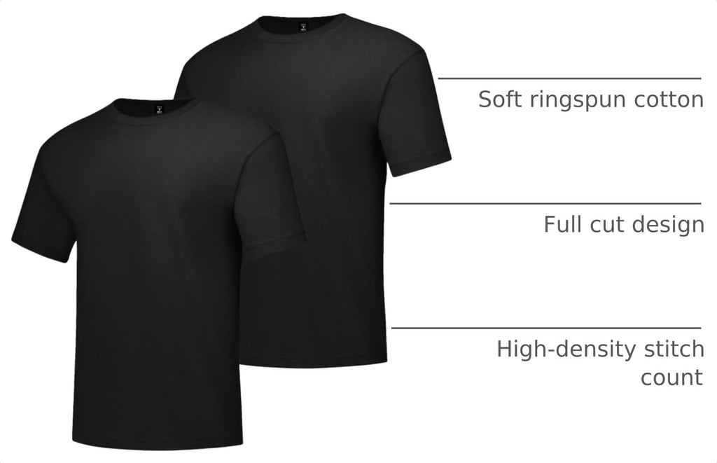 Hanes Men's Beefy-T T-Shirt, Heavyweight Cotton T-Shirts for Men, 1 or 2 Pack, Men's Tees (Tall Jansha Store