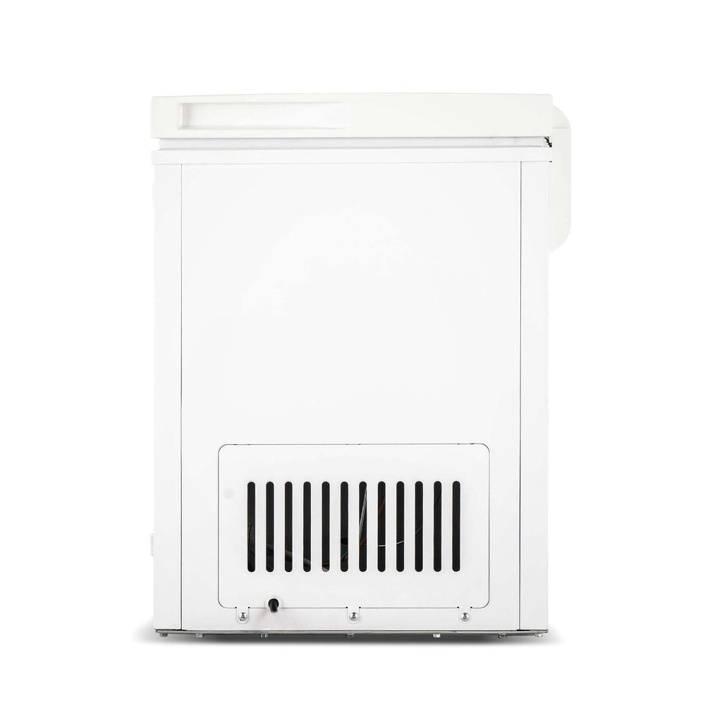 FRIGIDAIRE EFRF5003-BLACK Chest Deep Freezer-Garage-Ready, 5.0 Cu. Ft. Capacity, Black-Adjustable Thermostat-Removable Vinyl Coated Wire Basket-Easy Defrost Drain Jansha Store