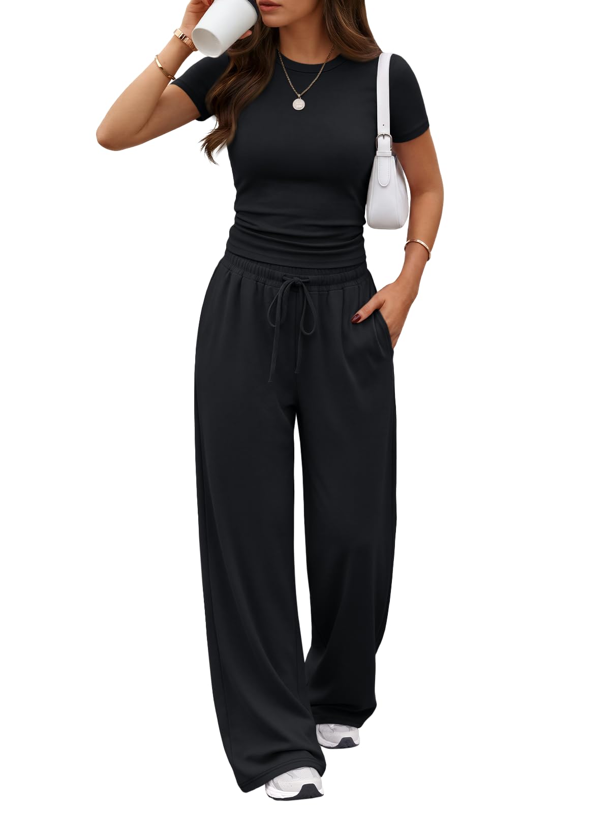 Trendy Queen Women's 2 Piece Matching Summer Lounge Set with Pockets Jansha Store