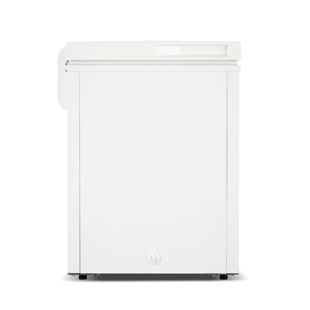 FRIGIDAIRE EFRF5003-BLACK Chest Deep Freezer-Garage-Ready, 5.0 Cu. Ft. Capacity, Black-Adjustable Thermostat-Removable Vinyl Coated Wire Basket-Easy Defrost Drain Jansha Store