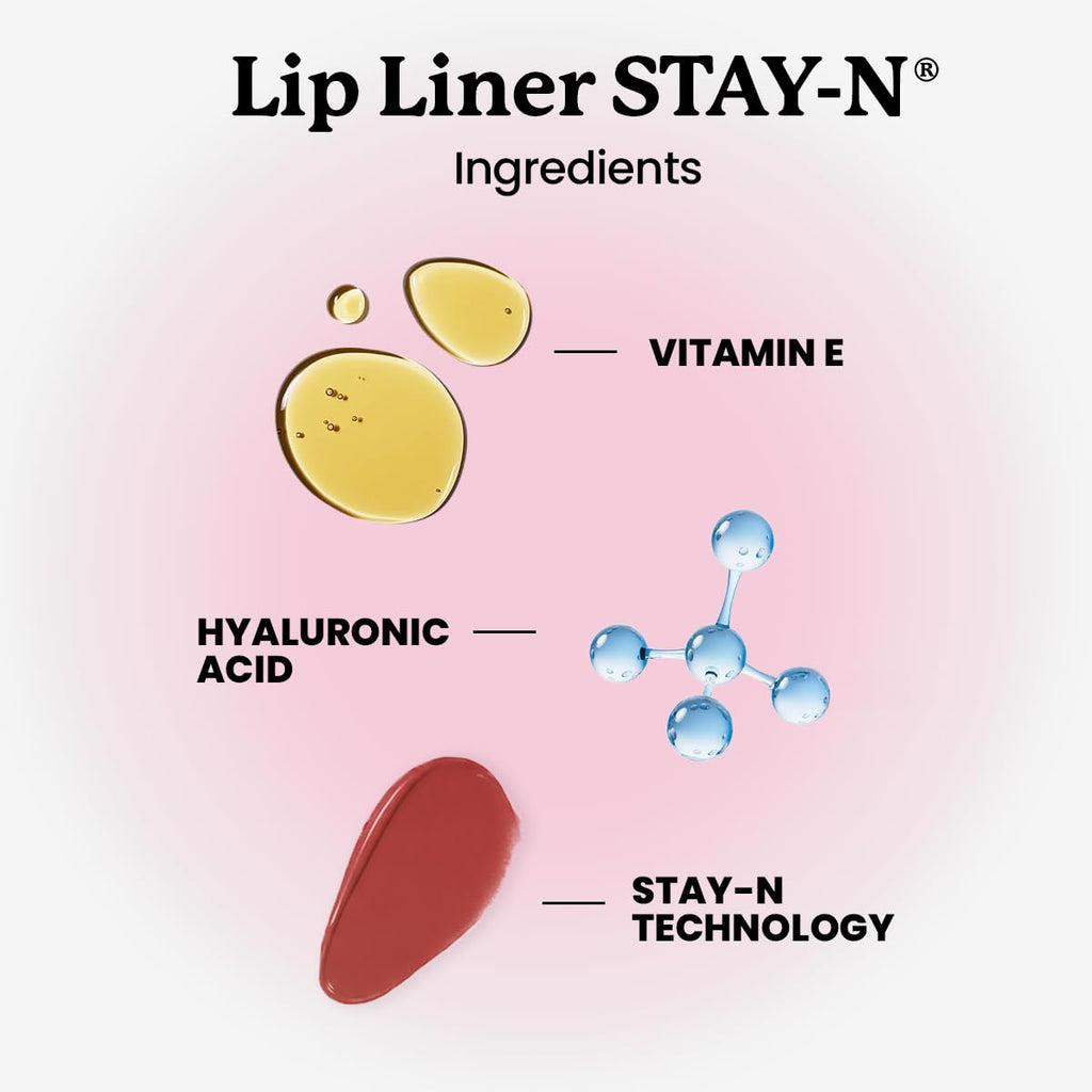 Sacheu Lip Liner STAY-N Peel Off Lip Stain, Longwear, p-INKED Jansha Store