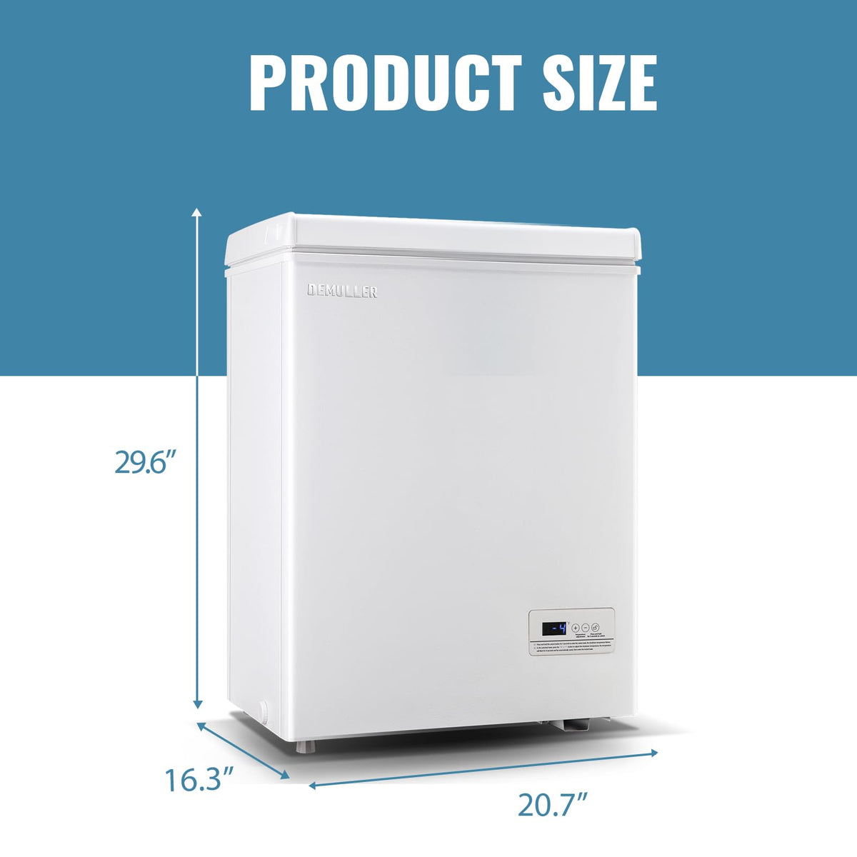DEMULLER Chest Freezer 5.0Cubic Feet Deep Freezer Freestanding Freezers with 2 Removable Stainless Steel Basket, Mini Freezer Top Open Door Compact Freezer with Electronic Control 41℉ to -15℉BLACK Jansha Store