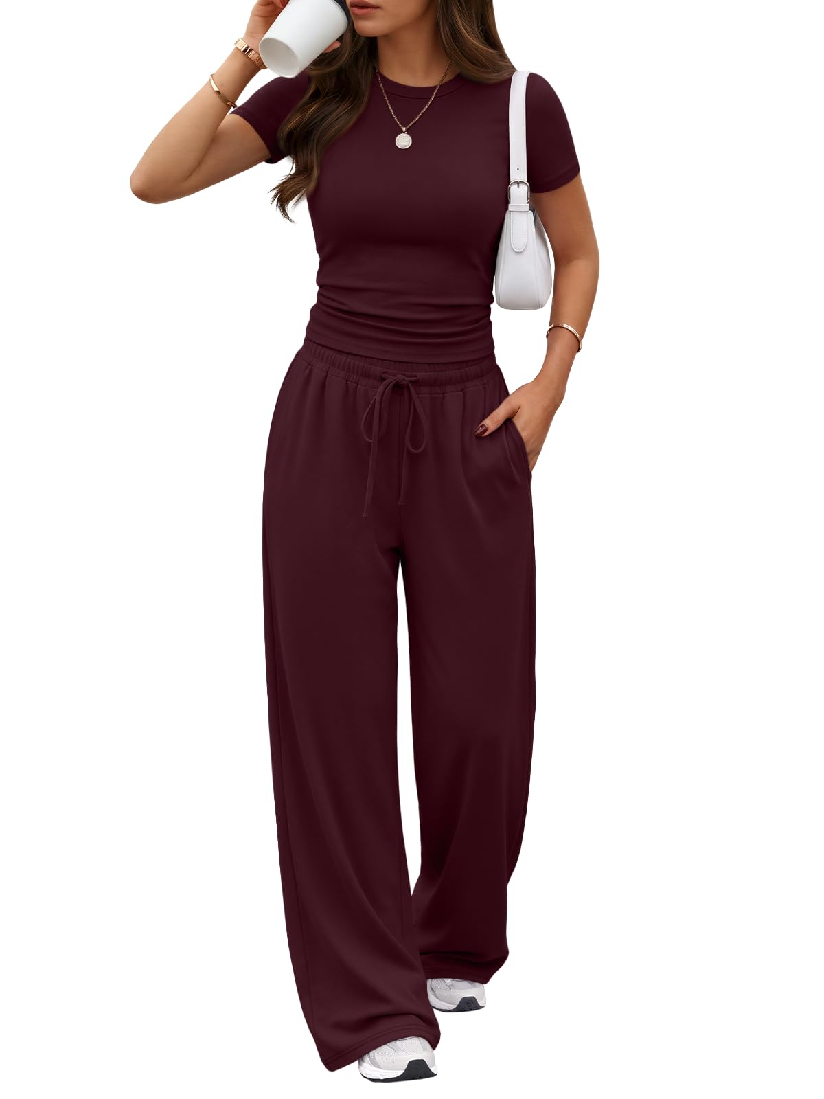 Trendy Queen Women's 2 Piece Matching Summer Lounge Set with Pockets Jansha Store
