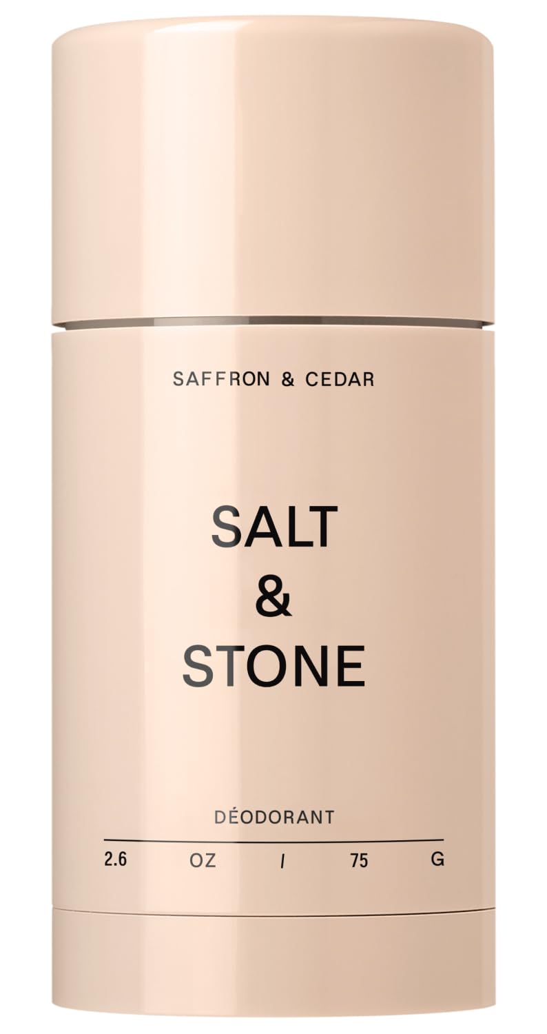 Salt & Stone Aluminum-Free Deodorant for Women & Men Saffron & Cedar 2.6 oz Jansha Store