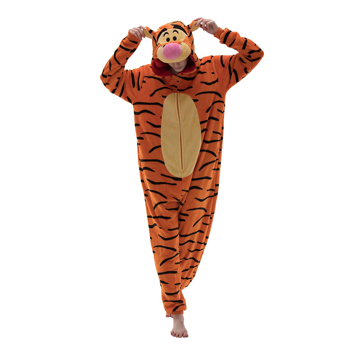 COSUSKET Snug Fit Unisex Adult Onesie Pajamas, Flannel Cosplay Animal One Piece Halloween Costume Sleepwear Homewear Jansha Store