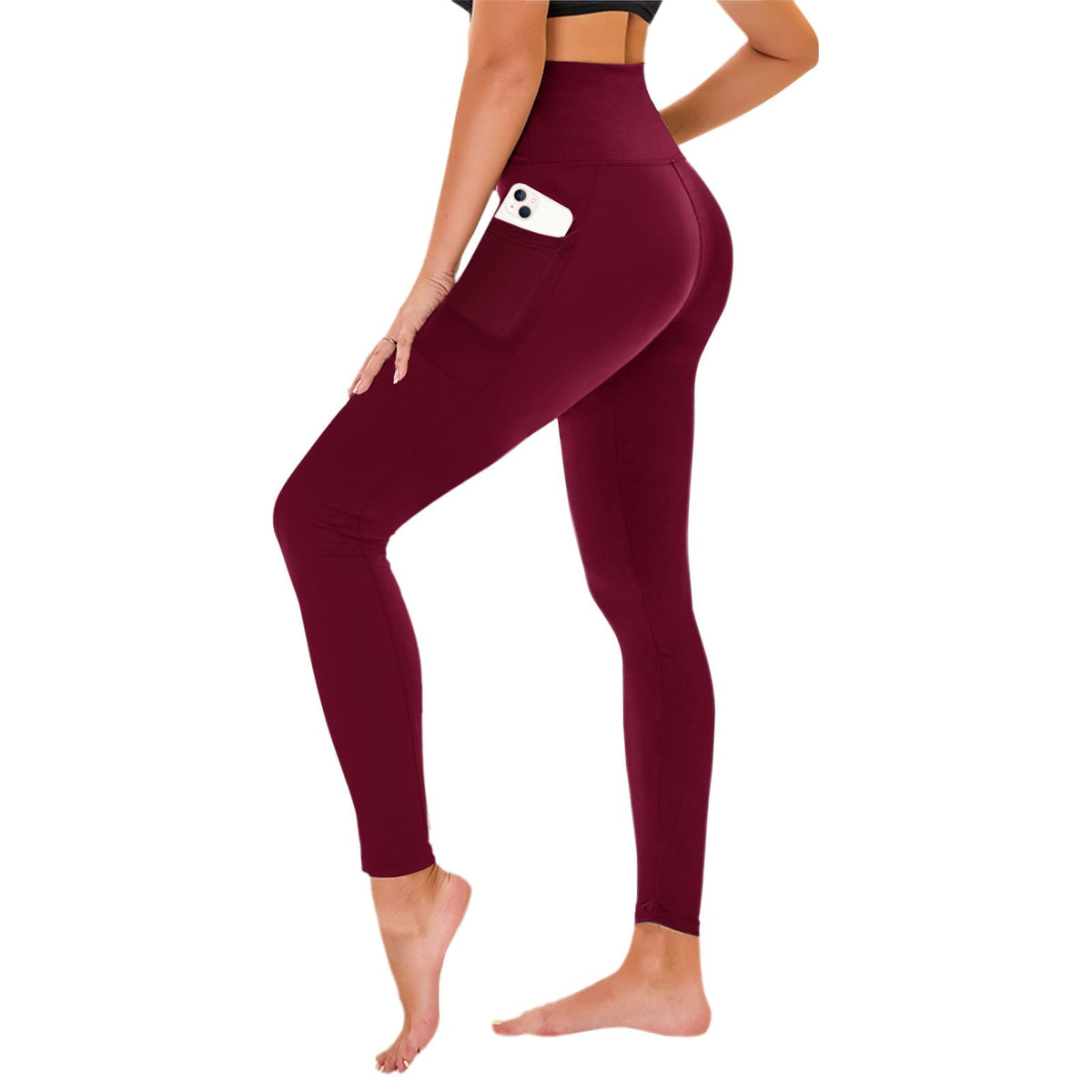 TNNZEET High Waisted Leggings for Women - No See Through Tummy Control Cycling Workout Yoga Pants with Pockets Reg & Plus Jansha Store