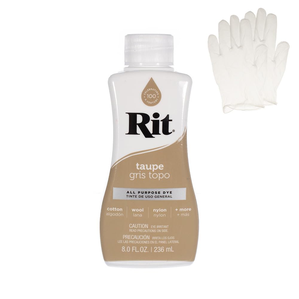Rit Dye – Liquid Fabric Dye for Crafting, Clothing, and Décor – 8 oz. Bottle – Cherry Red (Gloves Included) Jansha Store