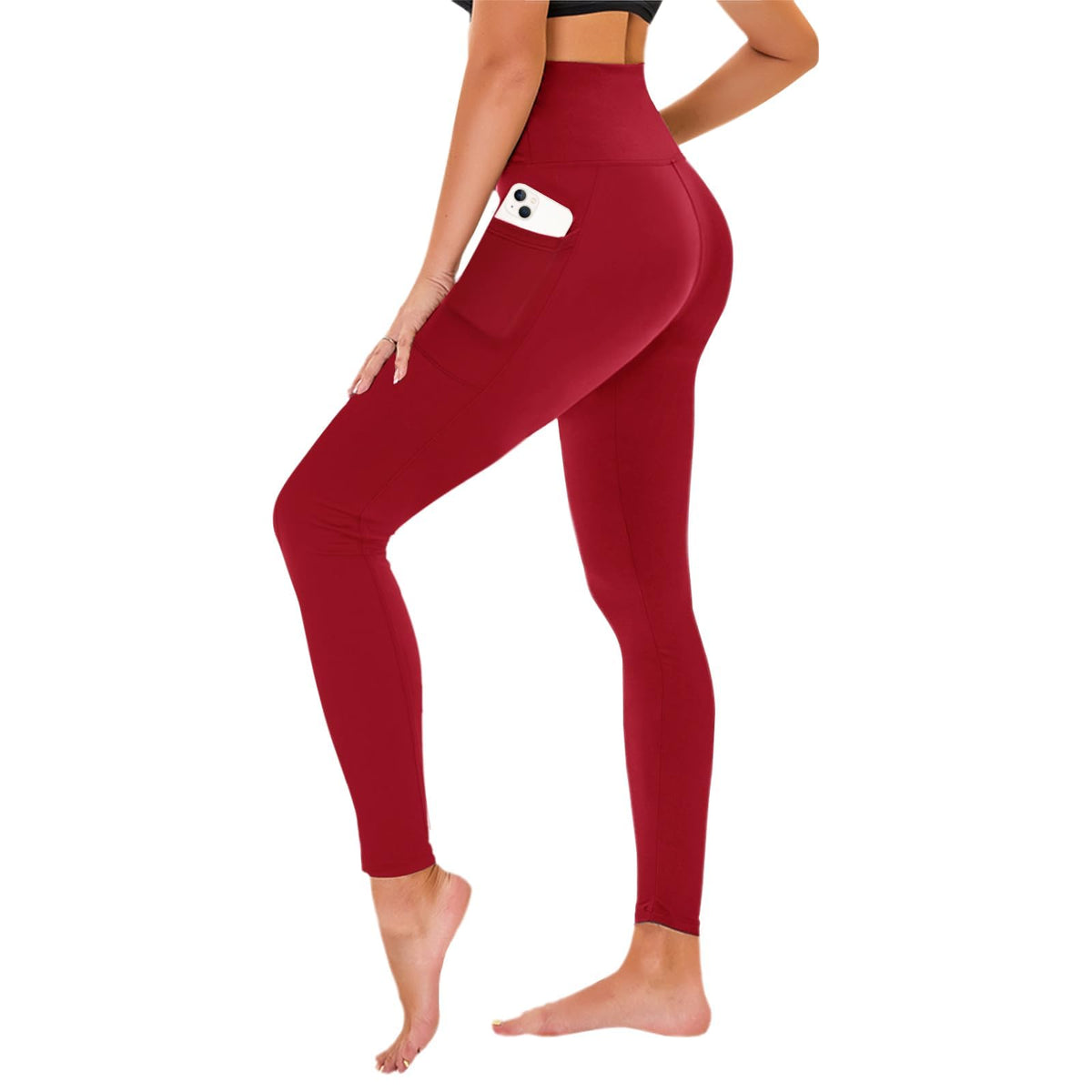 TNNZEET High Waisted Leggings for Women - No See Through Tummy Control Cycling Workout Yoga Pants with Pockets Reg & Plus Jansha Store