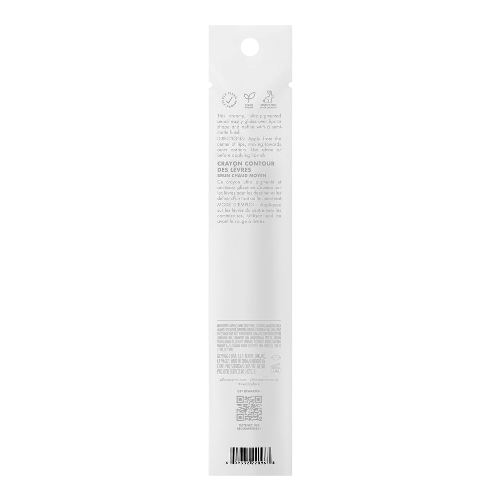 e.l.f. Cream Glide Lip Liner, Highly-Pigmented Pencil For Shaping & Sculpting Lips, Semi-Matte Finish, Vegan & Cruelty-Free Jansha Store