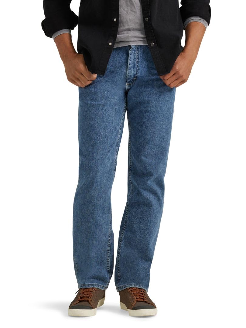 Wrangler Authentics Men's Classic 5-Pocket Regular Fit Flex Jean Jansha Store