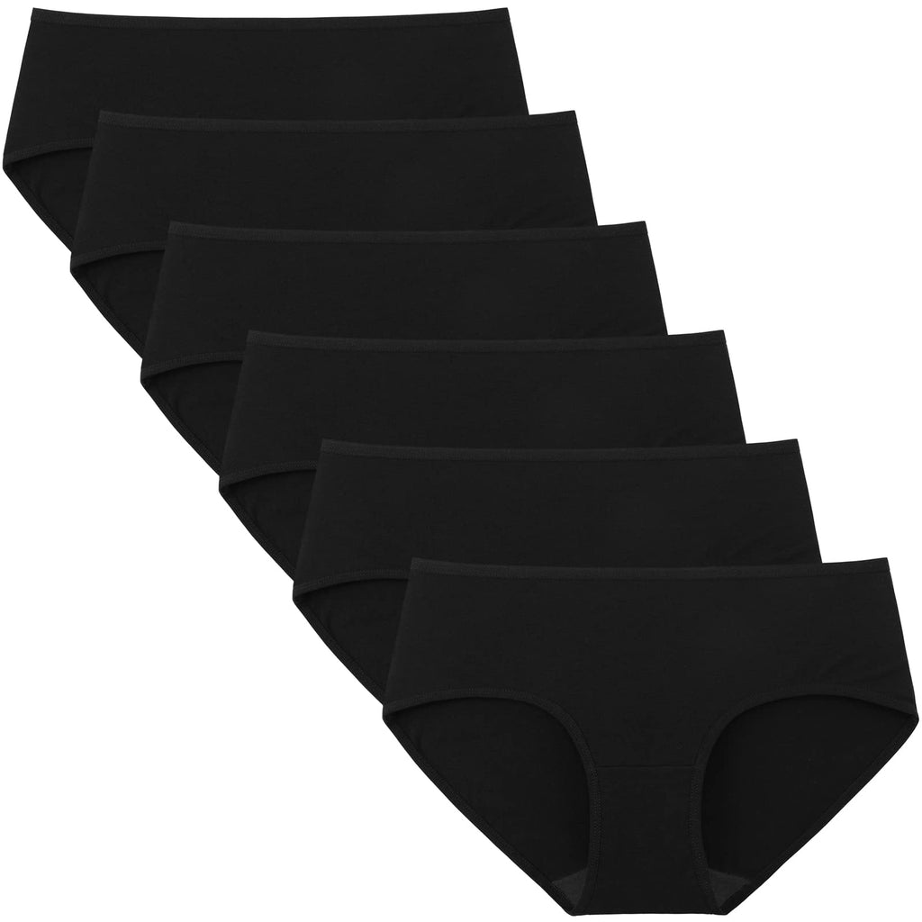 INNERSY Womens Underwear Cotton Hipster Panties Regular & Plus Size 6-Pack Jansha Store
