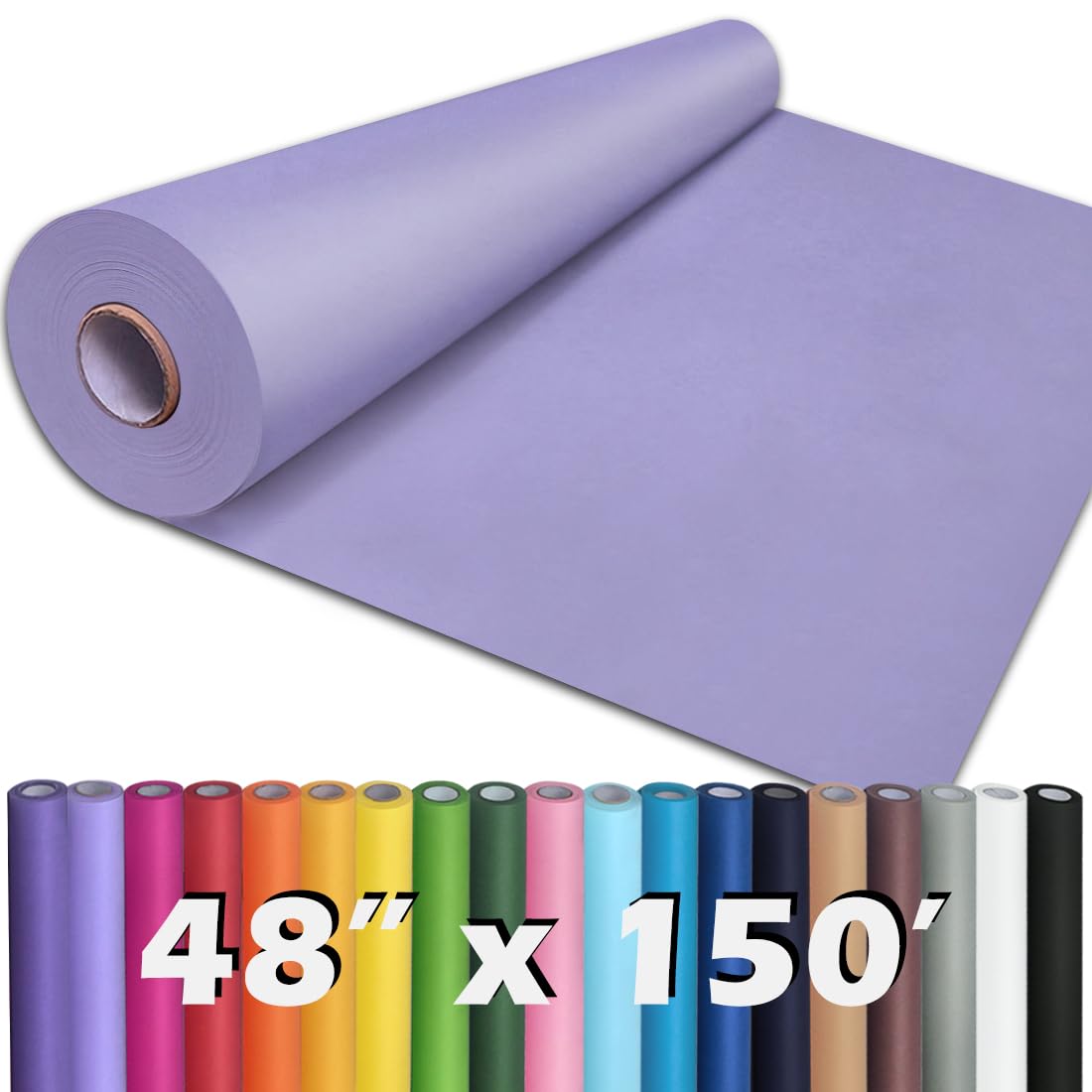PerkHomy Brown Kraft Paper Roll 17.5" x 1,200" (100') for Gift Wrapping Bulletin Board Craft Art Bouquet Flower Packing Valentines Easel Moving Shipping Floor Poster Covering Table 70GSM 50LB Jansha Store
