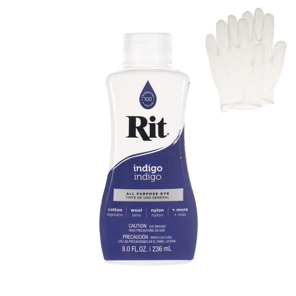Rit Dye – Liquid Fabric Dye for Crafting, Clothing, and Décor – 8 oz. Bottle – Cherry Red (Gloves Included) Jansha Store