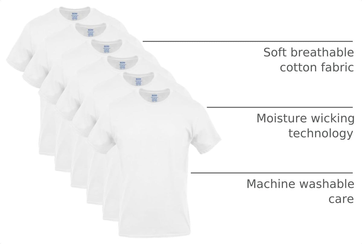 Gildan Men's Crew T-Shirts, Multipack, Style G1100 Jansha Store