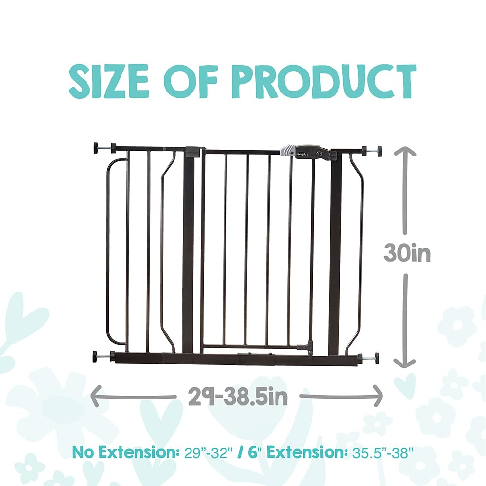 Regalo Safety 29"-38.5" Easy Step Baby Gate, Bottom of Stairs & Doorways Jansha Store
