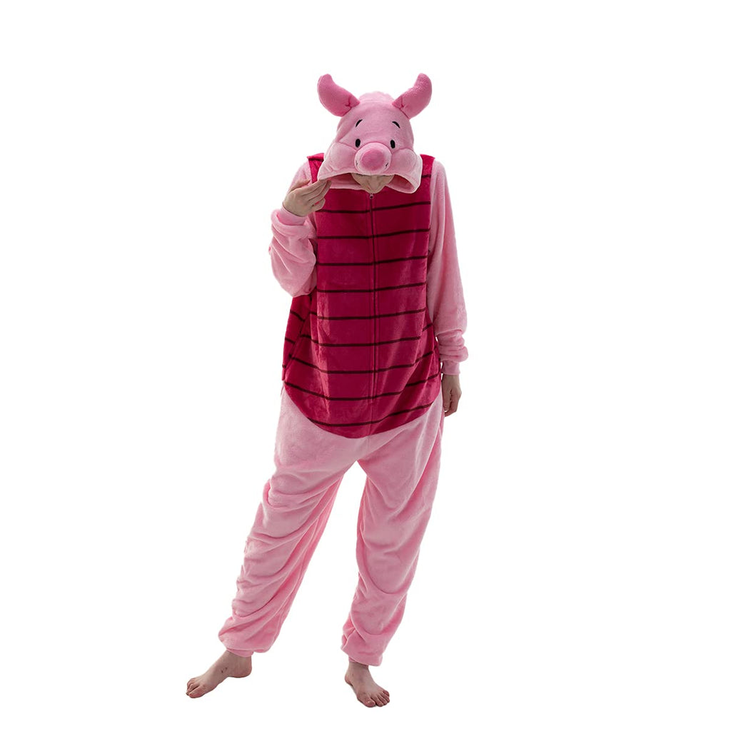 COSUSKET Snug Fit Unisex Adult Onesie Pajamas, Flannel Cosplay Animal One Piece Halloween Costume Sleepwear Homewear Jansha Store
