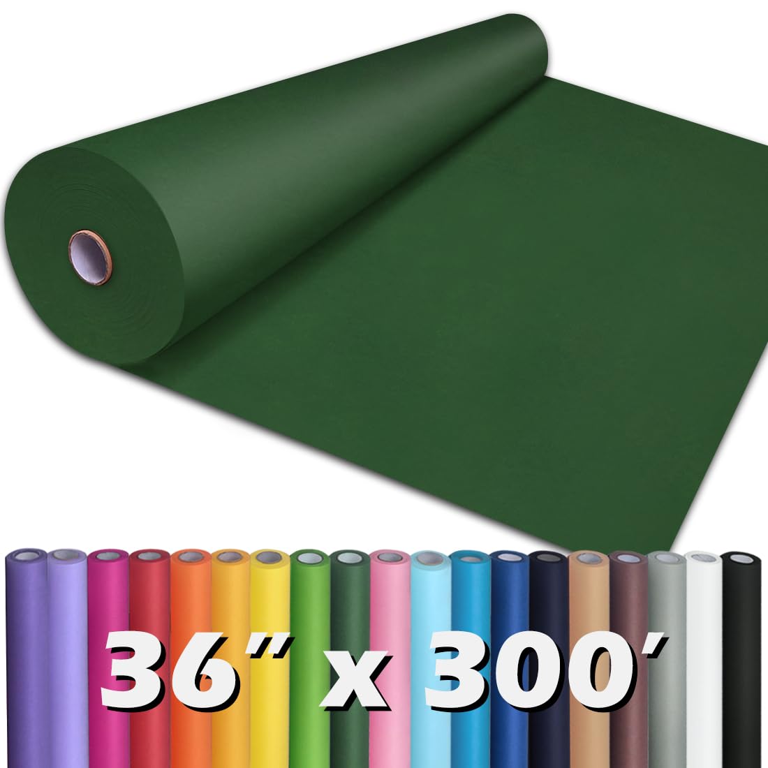 PerkHomy Brown Kraft Paper Roll 17.5" x 1,200" (100') for Gift Wrapping Bulletin Board Craft Art Bouquet Flower Packing Valentines Easel Moving Shipping Floor Poster Covering Table 70GSM 50LB Jansha Store