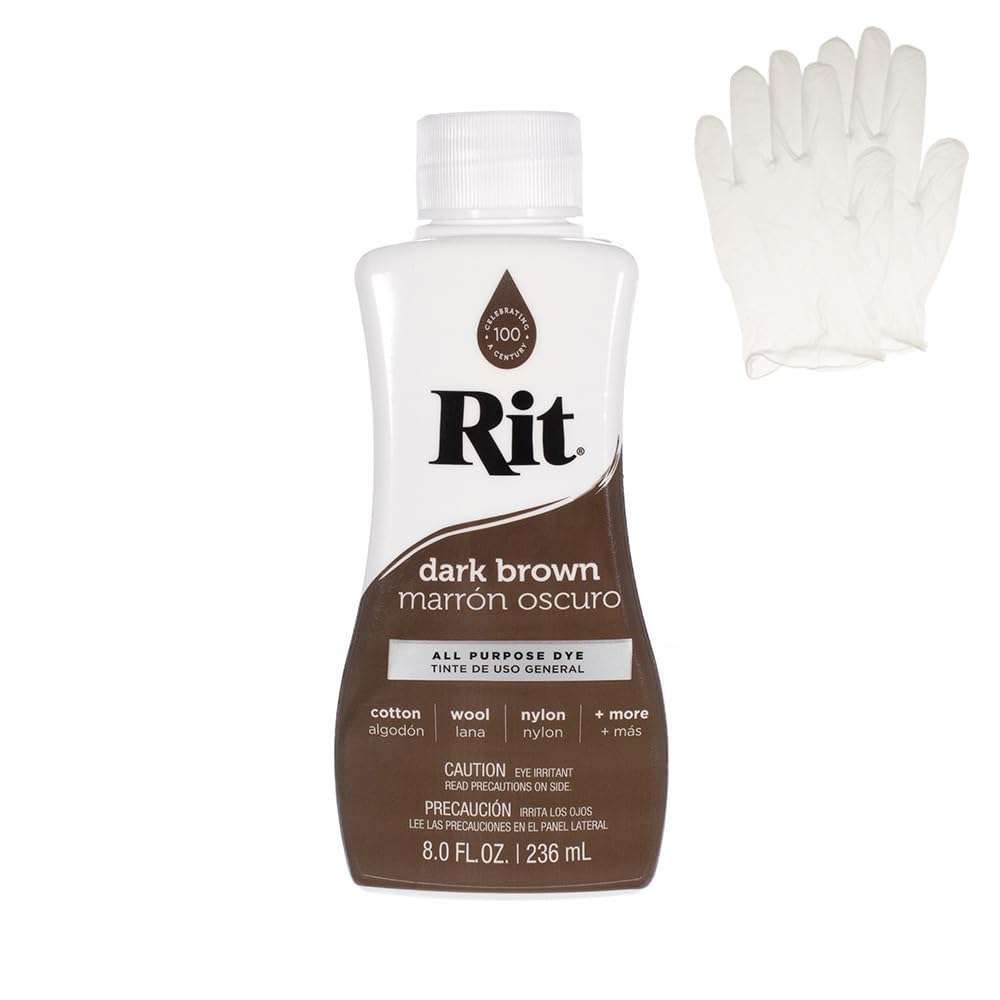 Rit Dye – Liquid Fabric Dye for Crafting, Clothing, and Décor – 8 oz. Bottle – Cherry Red (Gloves Included) Jansha Store