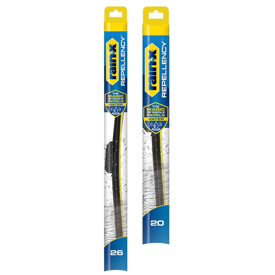 Rain-X 810363 Repellency Water Repellent Wiper Blades, 22" Windshield Wipers (Pack of 2), All Weather Streak-Free for Enhanced Visibility w/Water Repellency Formula [Amazon Exclusive] Jansha Store