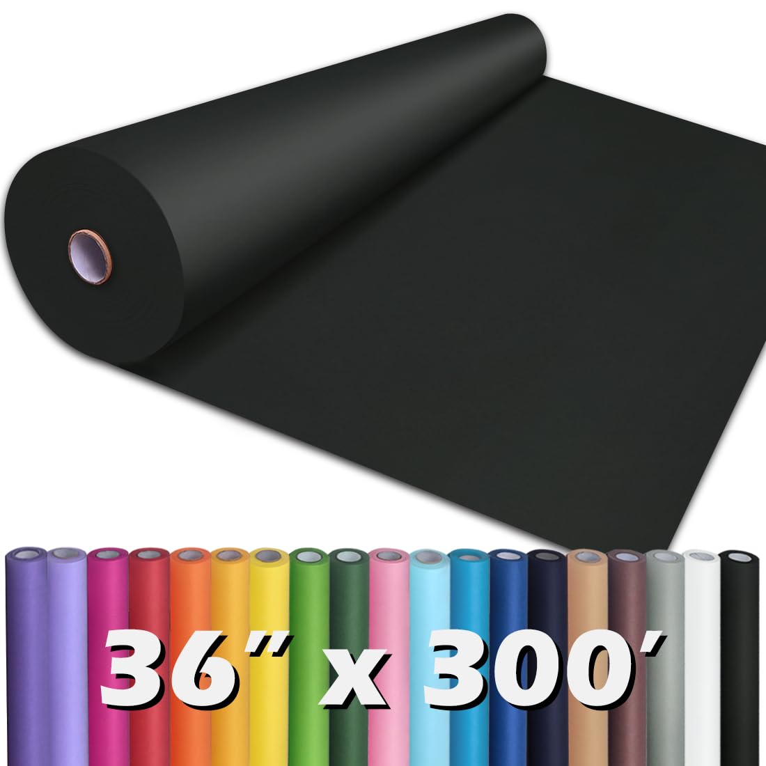 PerkHomy Brown Kraft Paper Roll 17.5" x 1,200" (100') for Gift Wrapping Bulletin Board Craft Art Bouquet Flower Packing Valentines Easel Moving Shipping Floor Poster Covering Table 70GSM 50LB Jansha Store