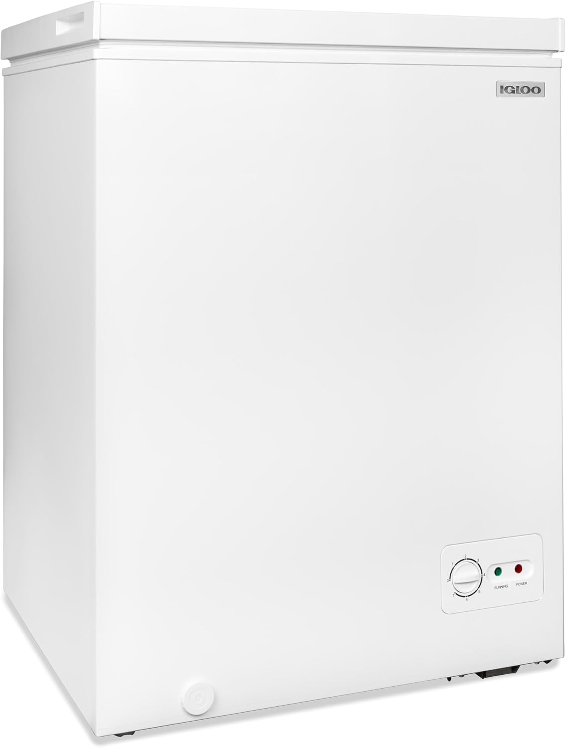 Igloo 5.0 Cu Ft Upright Deep Freezer Chest- Deep Freezer with Quick Freezing System & Adjustable Thermostat - Low Noise Freezer with Removable Basket & LED Lights for Homes, Garages & Basements- White Jansha Store