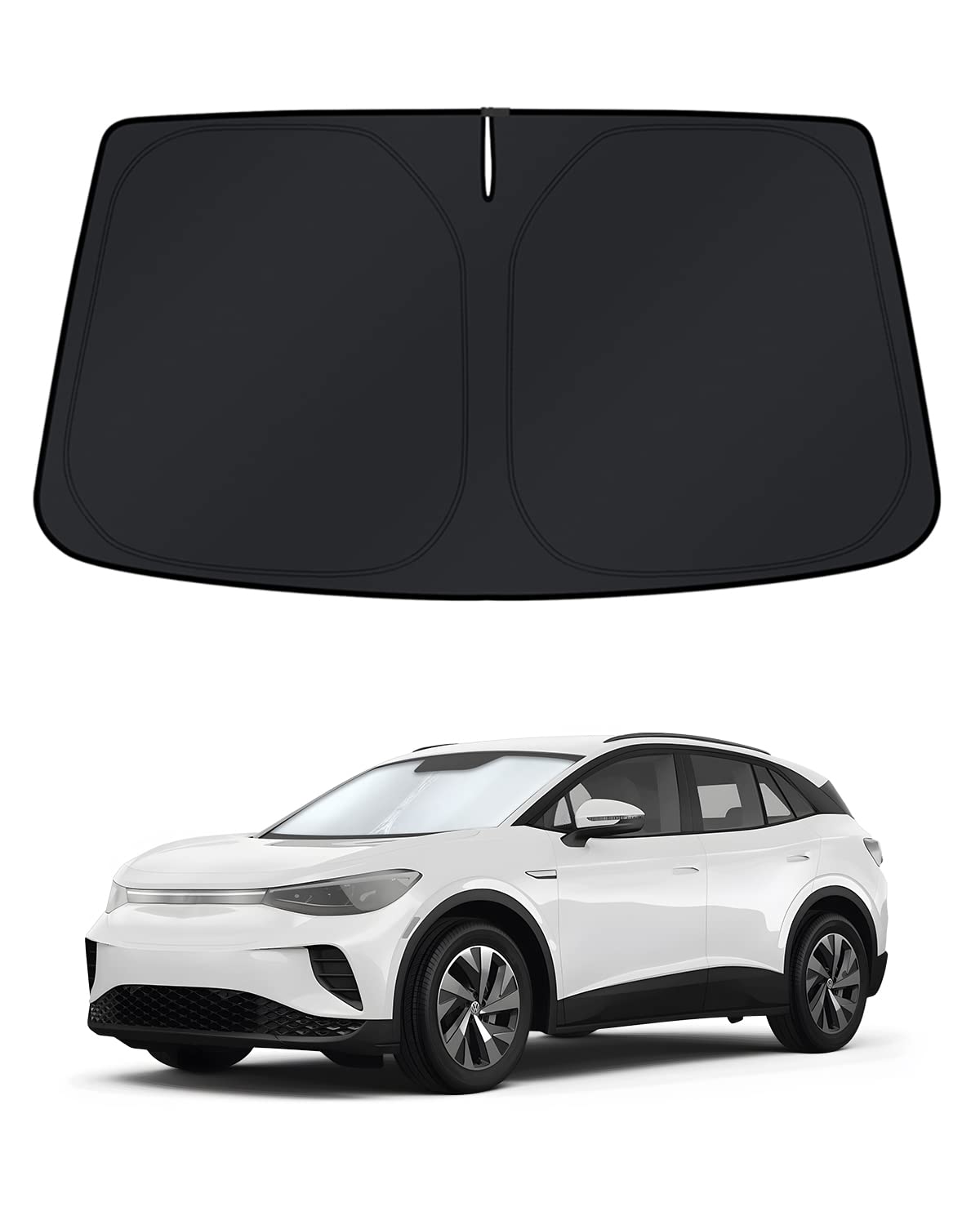 KUST Windshield Sun Shade for 2017-2026 Tesla Model Y/Model 3 Sunshade Accessories (Fit 2025-2026 Model Y Juniper / 2024 Model 3 Highland) Upgraded Foldable Sunshade, Blocks UV Rays Keep Car Cool Jansha Store